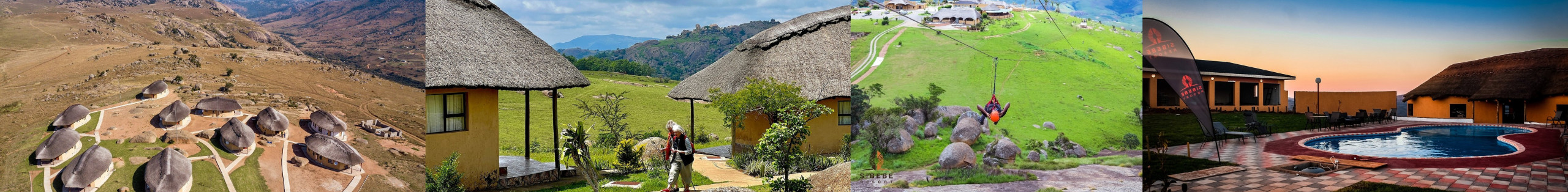 Sibebe chalets aerial view