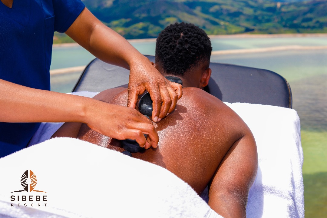 Hot stone spa treatment at Sibebe Resort